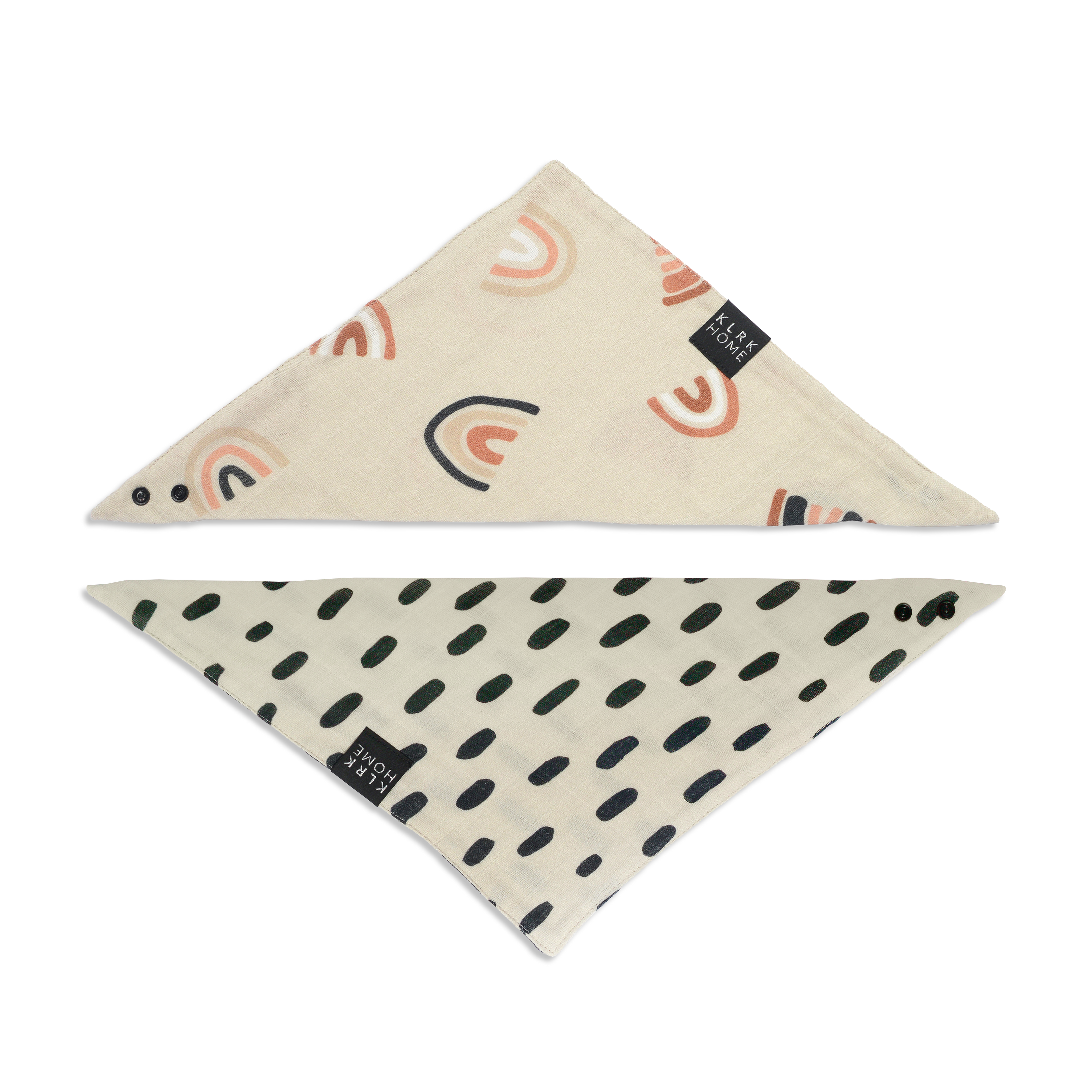 KLRK HOME Dětské oboustranné šátky R&R, 2 ks