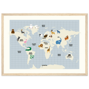 A3 (29.7 x 42  cm) - Horizontal - Wood frame - Map
