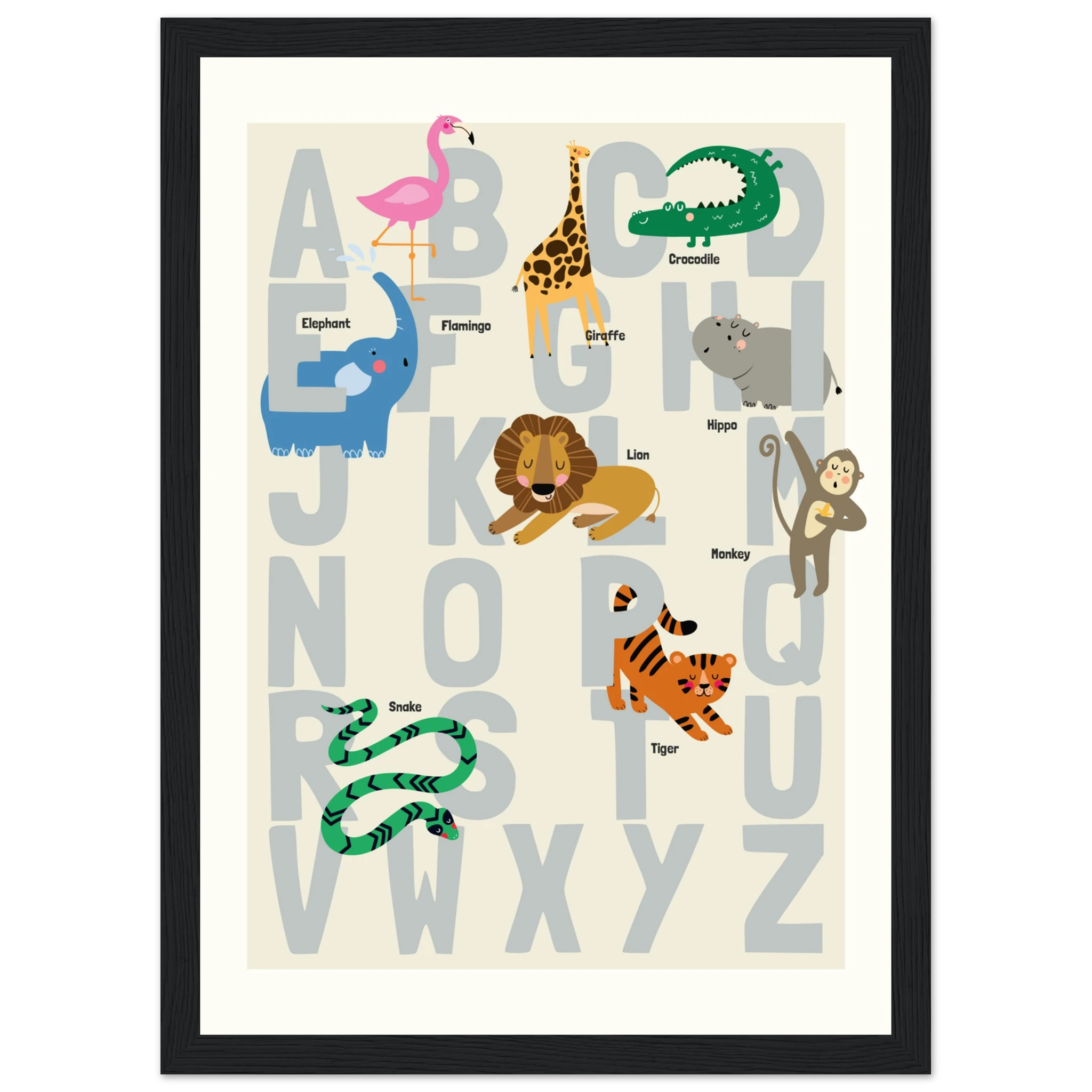 21x29.7 cm / 8x12" - Vertical - Black frame - Map